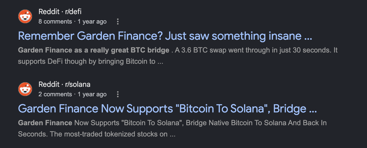 Two more threads ranking, one on r/solana.